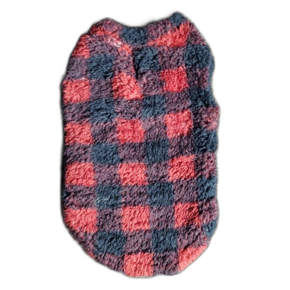 Buffalo Plaid Small Dog Sweater & 2 Pupteck Harnesses Red Plaid Paw Shield XS/S - Picture 8 of 10